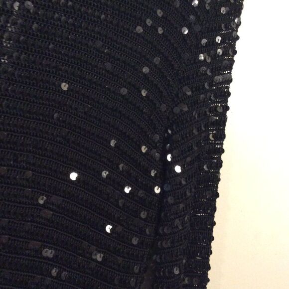 Inc International black sequined cardigan Medium M womens snap up - Picture 8 of 8